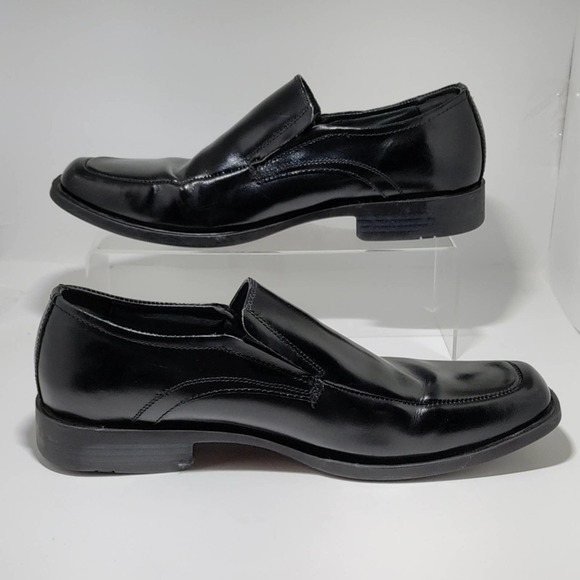 Stacy Adams black leather men's slip-on dress shoe size 8m - Picture 2 of 8